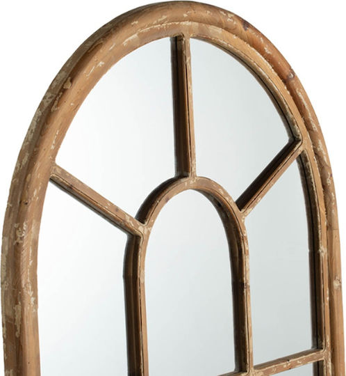 Artekko Arch Wall Mirror Full Length with Brown Wooden Frame 137.9x86.4cm 1pcs