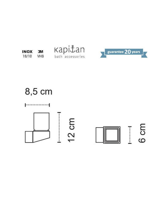 Kapitan Чаша за нея Стъклен Сив