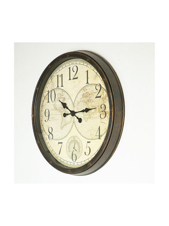 Antikes Wanduhr Kunststoff Bronze Ø51cm