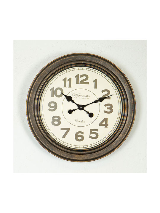 Ceas de Perete Plastic Bronz Ø44.5cm