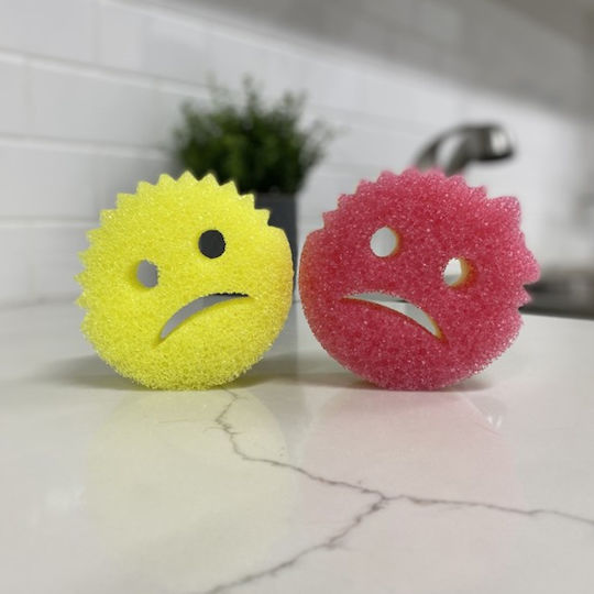 Scrub Daddy Scrub Mommy +daddy Σετ Σφουγγάρια Πιάτων Ροζ 2τμχ