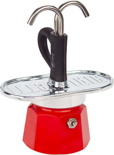 Bialetti Mini Express Μπρίκι Espresso 2cups Κόκκινο