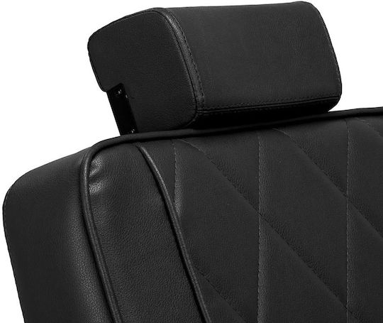 Barber Equipment Καρέκλα Κουρείου Μαύρη με Ρυθμιζόμενο Ύψος και Υδραυλική Ανύψωση