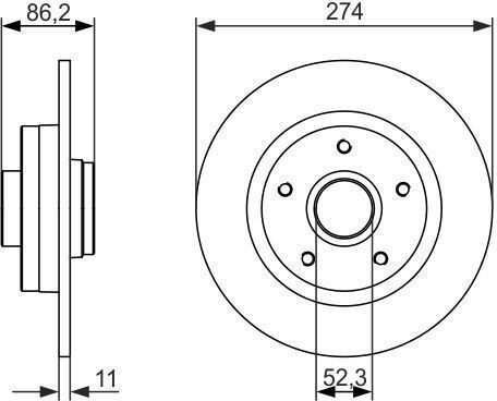 Bosch Bremsscheibe 0 986 479 682