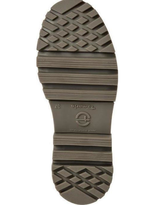 Leder Stiefeletten Damen Gray