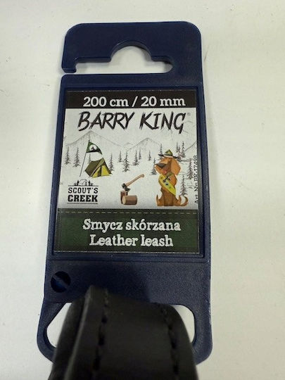 Dingo Λουρί/Οδηγός Σκύλου Δερμάτινο σε Μαύρο χρώμα