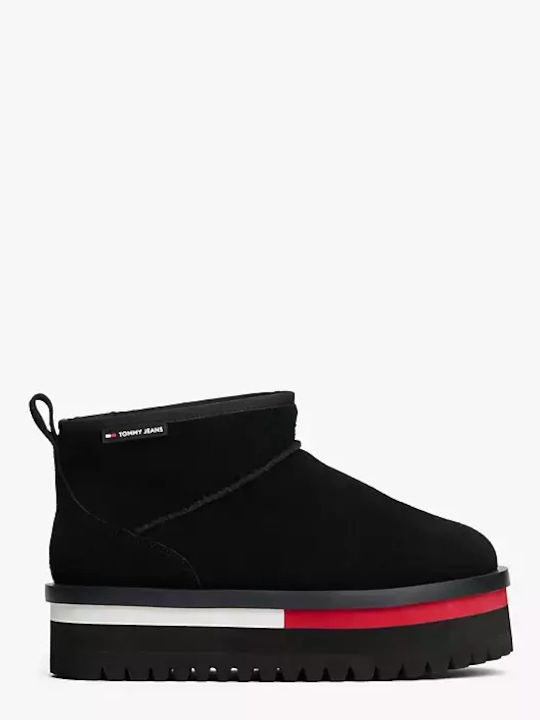 Suede Women's Ankle Boots Black