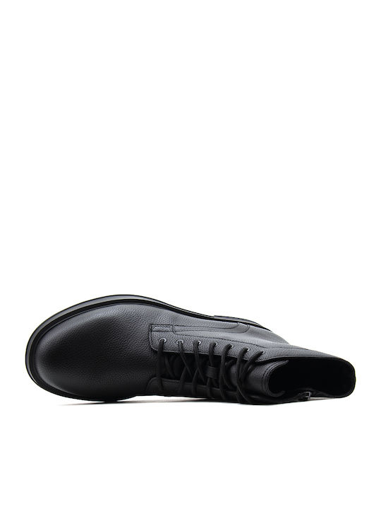 Leather Combat Boots Black