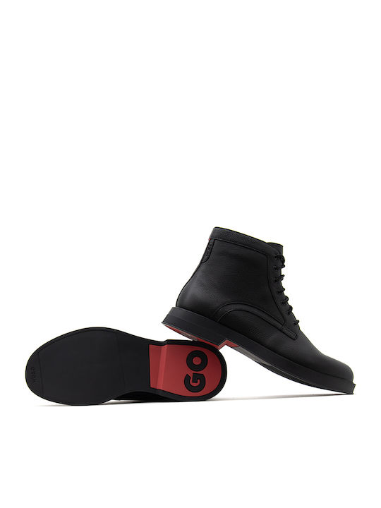 Leather Combat Boots Black
