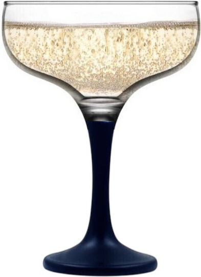 Domumart Glas Cocktail/Trinken aus Glas in Schwarz Farbe Kelch