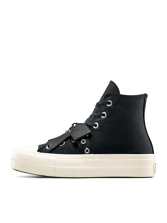 Converse Chuck Taylor All Star Lift Platform Sneakers Black / Silver / Egret
