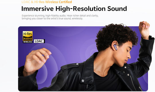QCY Melobuds N70 Bluetooth Handsfree Earphones with Sweat Resistance and Charging Case Purple