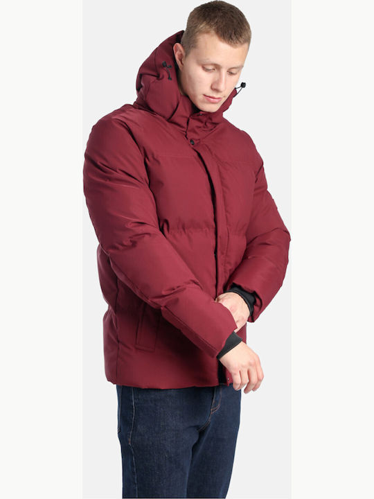 Μπουφάν Puffer Dark Red