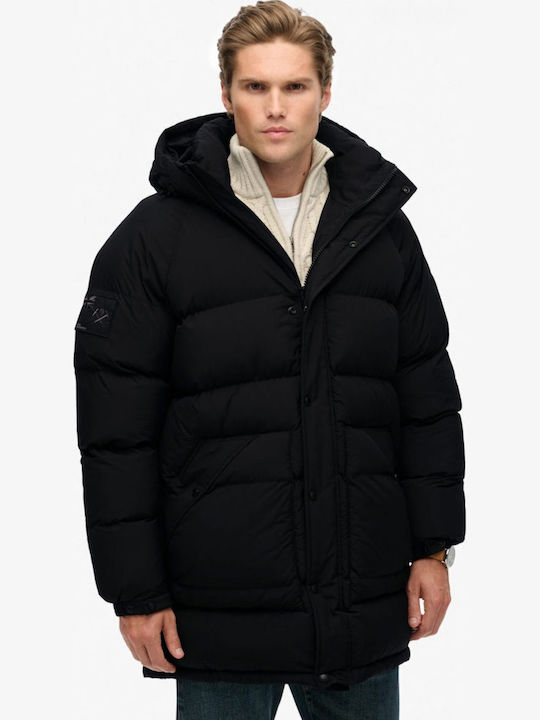 Longline Χειμωνιάτικο Μπουφάν Puffer Jet Black