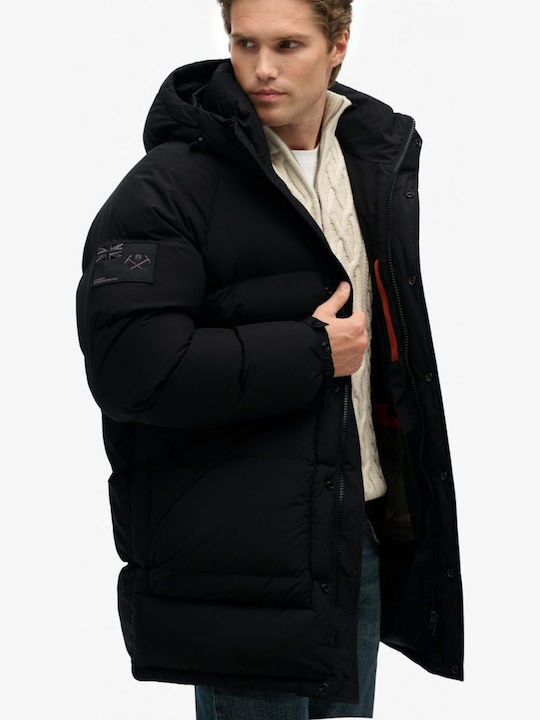 Longline Χειμωνιάτικο Μπουφάν Puffer Jet Black