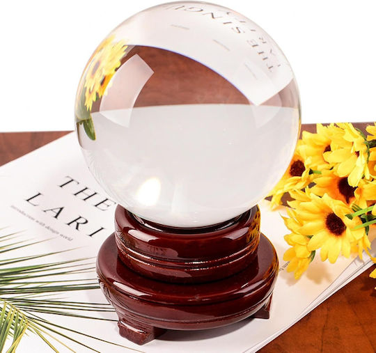 Crystal Sphere Base 10cm Clear Crystal Healing Ball