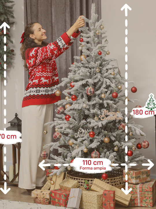 Christmas Tree Slim Snowy 180cm