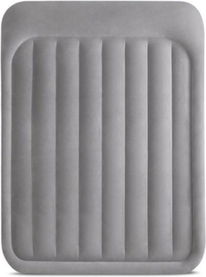Inflatable King Size Air Mattress with Integrated Electric Pump 152x203cm Grey