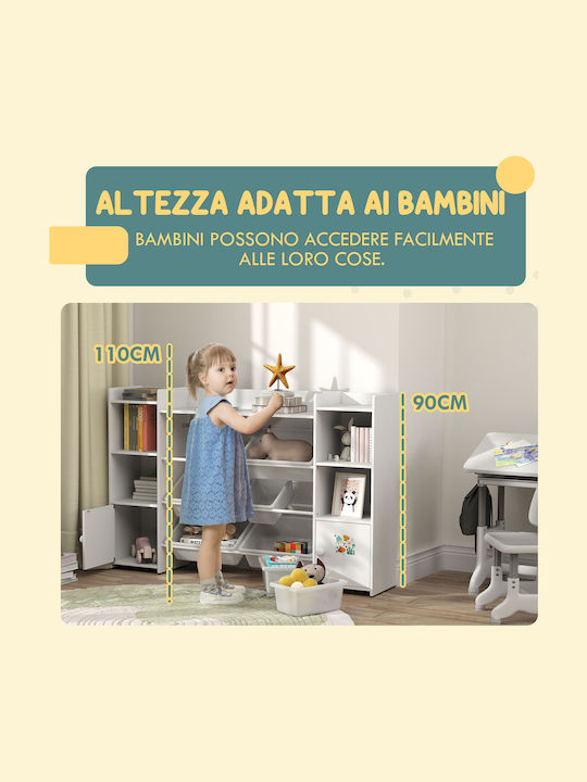 Aiyaplay Σύστημα Αποθήκευσης Παιχνιδιών Λευκό 140x30x90cm