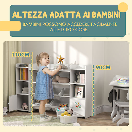Aiyaplay Σύστημα Αποθήκευσης Παιχνιδιών Λευκό 140x30x90cm