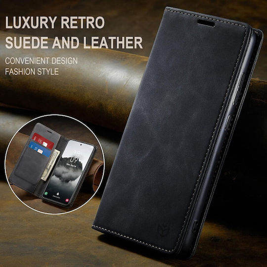 Techsuit Wallet Piele Artificială Neagră Xiaomi Redmi 15C 5G / Poco C85