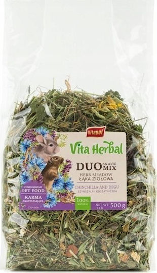 Vitapol Vitapol Vita Herbal Duo Snack Meadow Herbs Hay for Chinchilla and Degu 500g