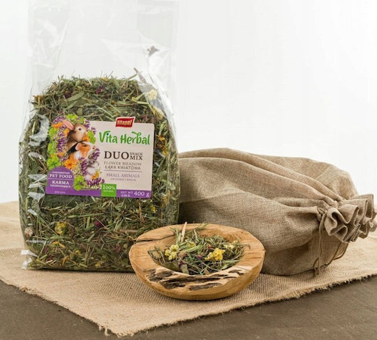 Vitapol Vitapol Vita Herbal Duo Snack Meadow Flower Hay Rodents Rabbit 400g