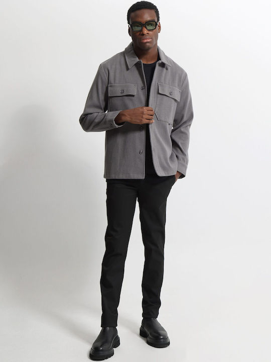 Μακρυμάνικo Overshirt Γκρι