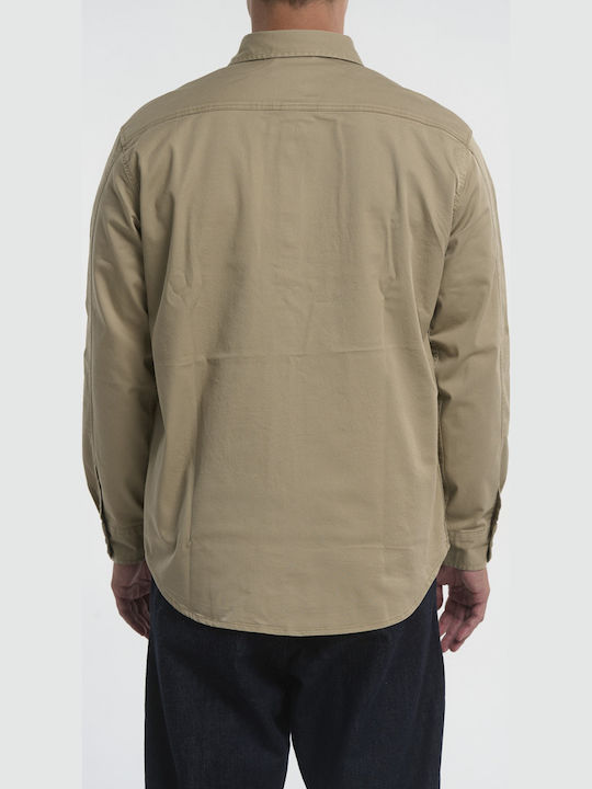 Μακρυμάνικo Overshirt Μπεζ