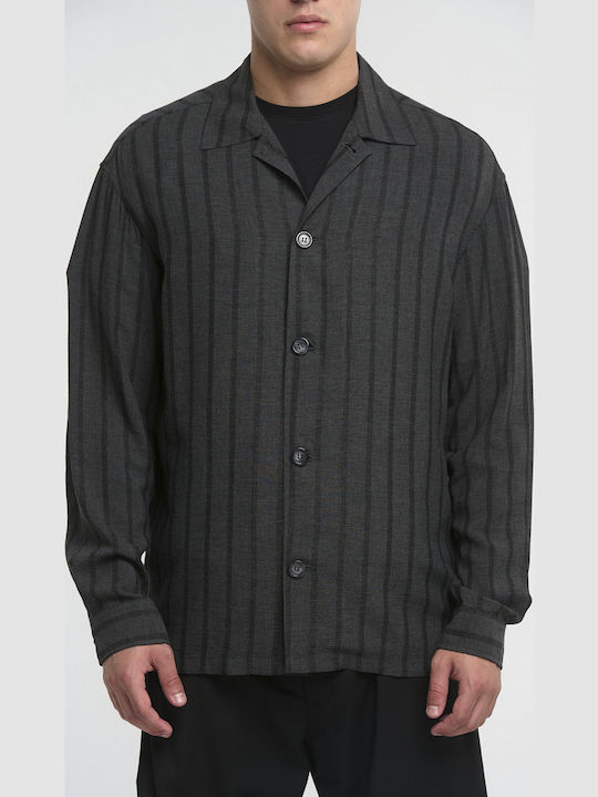 Μακρυμάνικo Τζιν Overshirt Γκρι