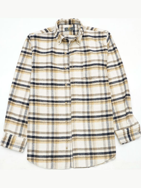 Herrenhemden Langärmeliges Overshirt Camel