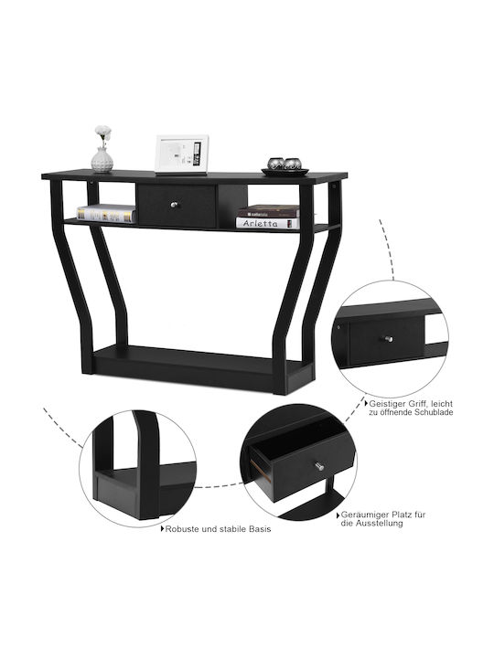 Consolă Lemn Negru L120xL30xH81buc