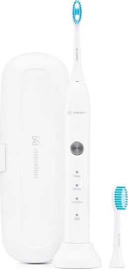 Meriden Elektrische Zahnbürste mit Drucksensor und Reisetasche Weiß