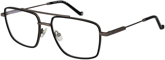 Hackett Männlich Metallisch Brillenrahmen Schwarz HEB317-900