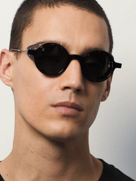 Kaleos Unisex Γυαλιά Ηλίου με Καφέ Ταρταρούγα Κοκκάλινο Σκελετό και Καφέ Φακό PARRADO 3