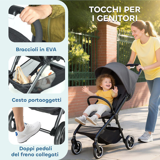 Aiyaplay Baby Stroller Suitable for Newborn Dark Grey 6.3kg