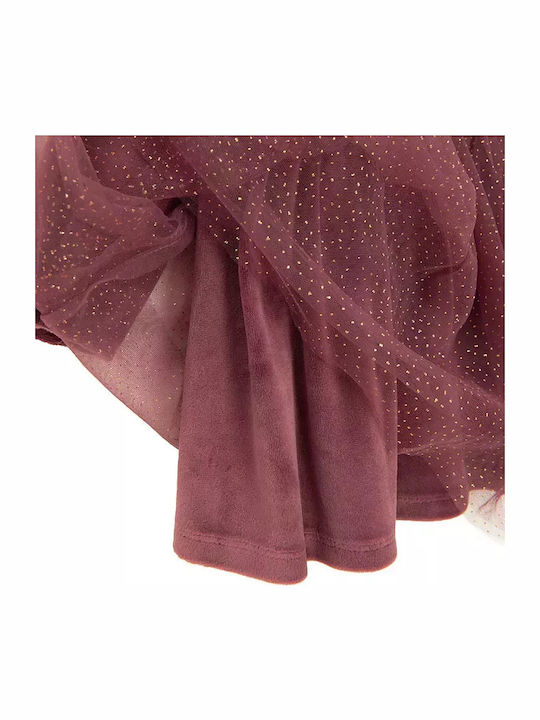 Children's Dress Long Sleeve Set with Tights Brown