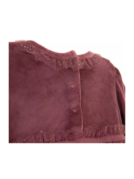 Children's Dress Long Sleeve Set with Tights Brown