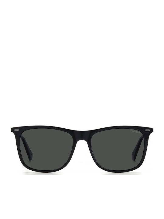 Polaroid Unisex Sonnenbrillen mit Schwarz Horn umrandetem Rahmen und Gray Gläser PLD2109/S 807/M9
