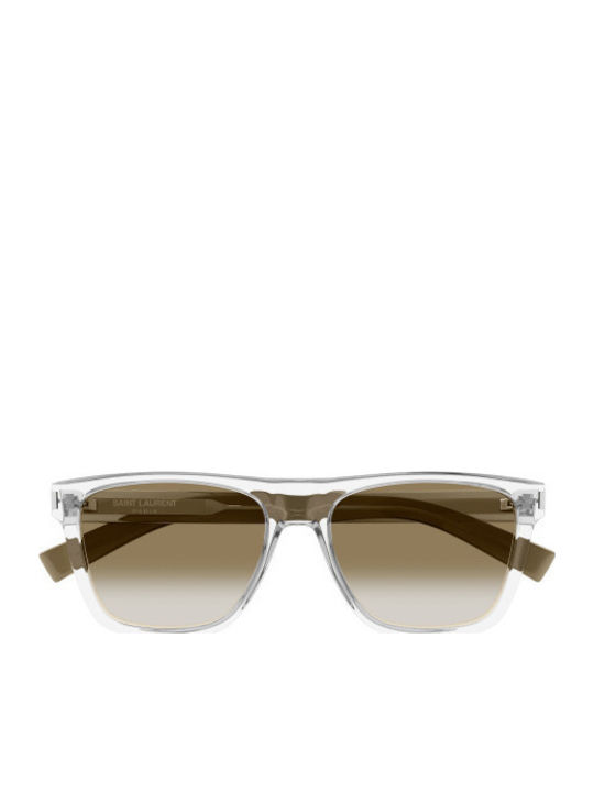 Ysl Unisex Sonnenbrille mit Transparent Kunststoff Gestell und Braun Linse SL 619 007