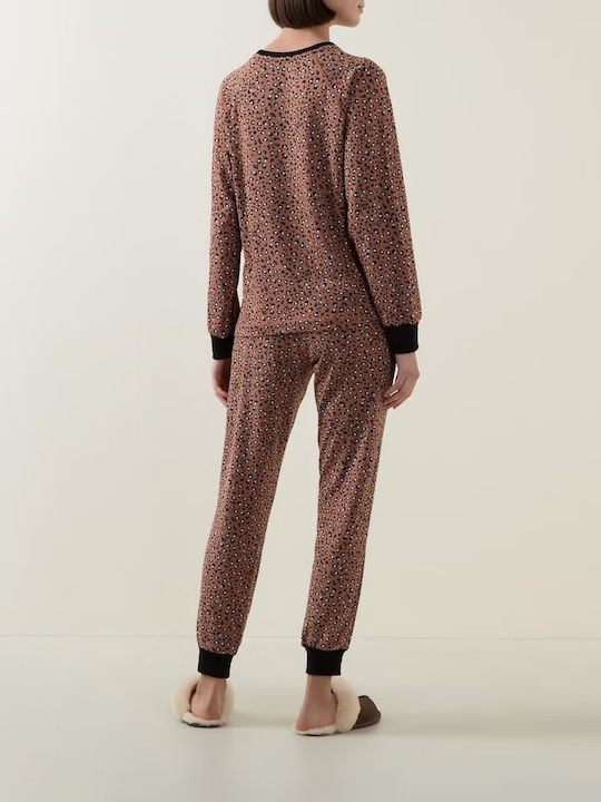 DKNY Γυναικείο Σετ Πιτζάμας Brown