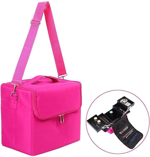 Material textil Geantă cosmetică Roz Înălțime: 19 cm x Lățime: 24 cm x Adâncime: 28 cm