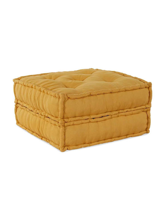 Bean Bag Sofa Poof Yellow 70x70x36cm