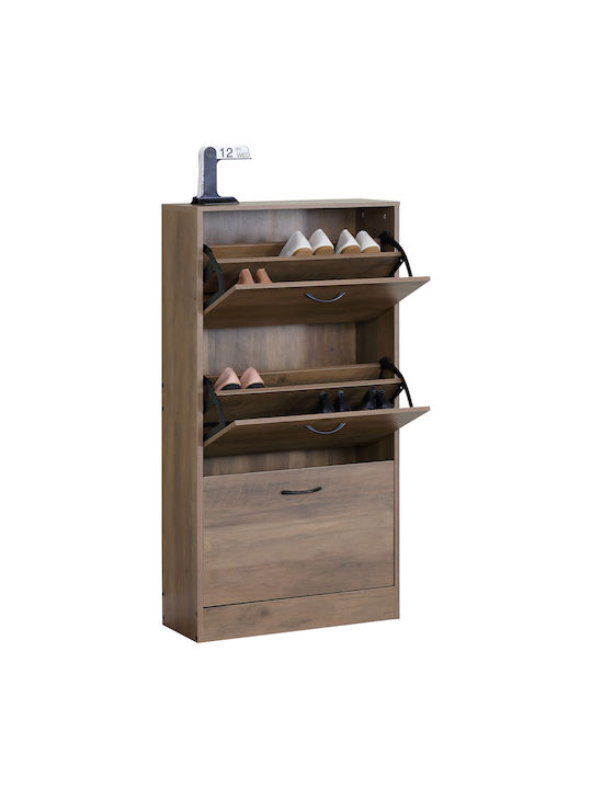 Brantley Wooden Shoe Organizer Beige 60x24x116cm