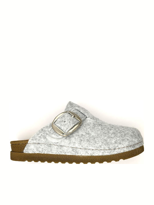 Anatomical Woolen Women's Slippers Gray
