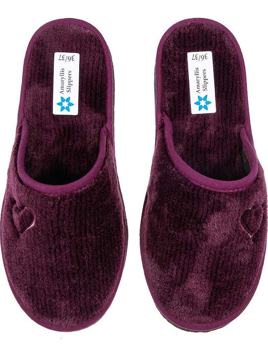 Papuci de Damă de Iarnă Burgundy