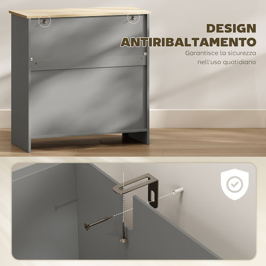 Sideboard made of Wood & Metal with Drawers Colorful 78.5x35x80cm