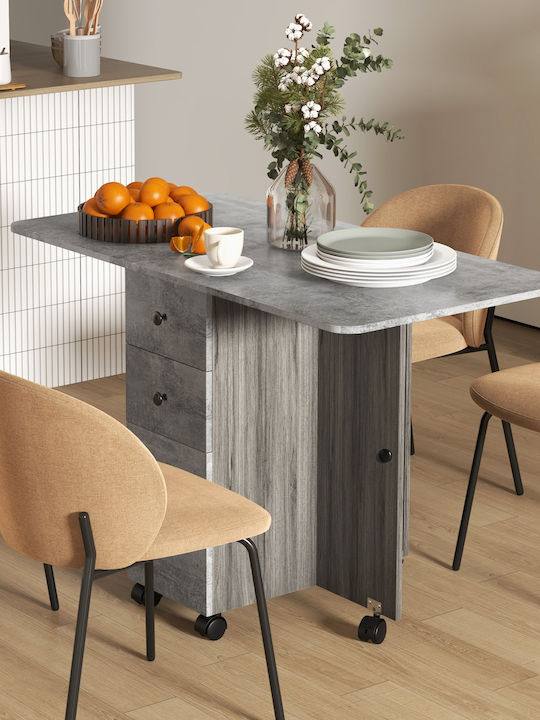 Tisch Küche Klappbar Grey Wood And Stone 120x60x76.5cm
