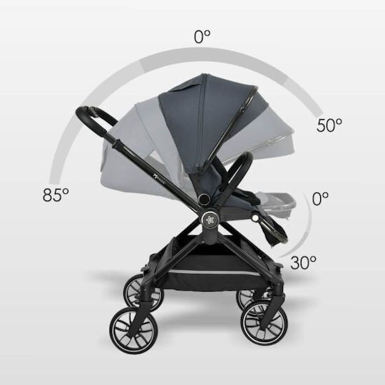 Bebe Stars Mirage Ρυθμιζόμενο Καρότσι 3 σε 1 Kατάλληλο για Nεογέννητο Grey 9.6kg