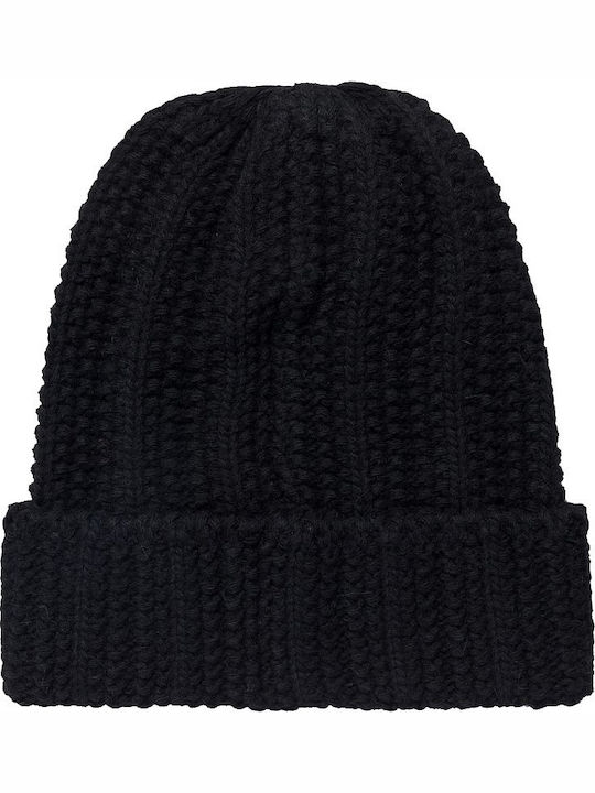 Beanie Γυναικείος Σκούφος Πλεκτός σε Μαύρο χρώμα